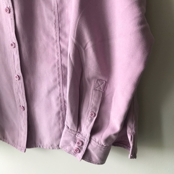 🐝 BNWOT Suede Pastel Purple Shirt Shacket L - Picture 3 of 7